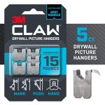 3M CLAW 15 lbs. Drywall Picture Hanger with Temporary Spot Marker (Pack of 5-Hangers and 5-Markers) (3PH15M-5ES)