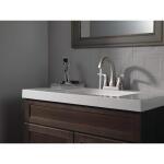 Delta Greydon 4 in. Spotshield Brushed Nickel Centerset Double Handle Bathroom Faucet