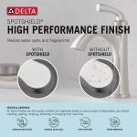 Delta Greydon 4 in. Spotshield Brushed Nickel Centerset Double Handle Bathroom Faucet