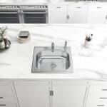 Glacier Bay 25 in. Single Bowl Drop-in Kitchen Sink, 22 Gauge Stainless Steel (VT2522A16)