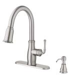 Glacier Bay Kagan Stainless Steel Pull Down Kitchen Faucet (21-K153KSS-GB)