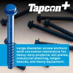 Tapcon 1/2 in. x 4 in. Steel Hex Washer-Head Indoor/Outdoor Concrete Anchors (10-Pack) (11420)