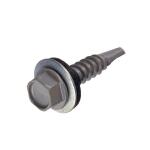 Teks #12 x 3/4 in. External Hex Washer Head Self Drilling Drill Point Roofing Screw (90-Pack) (21408)