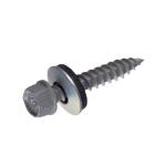 Teks #9 x 1 in. Steel External Hex Head Washer Sharp Point Roofing Screws (120-Pack) (21400)