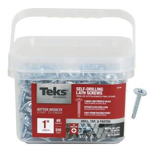 Teks 8 x 1 in. Phillips Truss Head Drill Point Lath Screws (510-Pack) (21530)