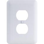 Hampton Bay Perry 1-Gang Duplex Metal Wall Plate, White (Textured/Paintable Finish) - BPMTMW-D