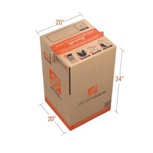 The Home Depot 20 in. L x 20 in. W x 34 in. D Wardrobe Moving Box (PPRWRDBOX)