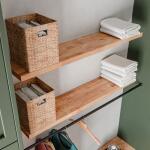 HARDWOOD REFLECTIONS Solid Wood Butcher Block Shelf 72 in. W X 12 in. D X 1.5 in. H in Unfinished Birch (HD1512FJBIRRAW-72)