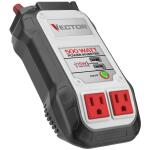 VECTOR 500 Watt Power Inverter, Dual Power Inverter, Two USB Charging Ports (PI500V)