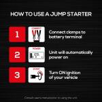 VECTOR 1600 Peak Amp Automotive Lithium Jump Starter, Portable Power - 15W USB-A & USB-C (SS16LV)