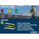 Werner 6 ft. Shock Absorbing Fall Protection Lanyard (C380000W)
