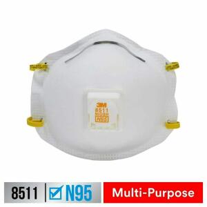 3M 8511 N95 Sanding and Fiberglass Respirator with Cool Flow Valve 15-Pack (8511H15-DC-PS)