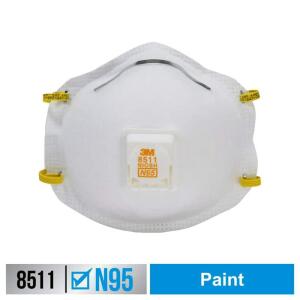 3M 8511 N95 Disposable Respirator with Cool Flow Valve (10-Pack) (8511P10-DC-PS)