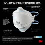 3M 9205+ N95 Aura Particulate Disposable Respirator Foldable (3 -Pack) (9205P-3-DC)
