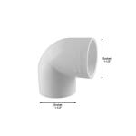 Charlotte Pipe 1-1/2 in. x 1-1/2 in. 90 Degree PVC Socket x Socket Elbow Fitting (PVC023001400HD)