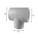 Charlotte Pipe 2 in. PVC Schedule 40 S x S x S Tee (PVC024001600HD)