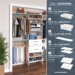 ClosetMaid Style+ 84 in. W - 120 in. W White Tower Wall Mount 6-Shelf Wood Closet System (4365)