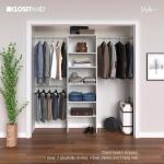 ClosetMaid Style+ 84 in. W - 120 in. W White Tower Wall Mount 6-Shelf Wood Closet System (4365)