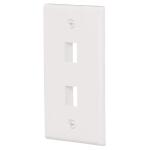 Commercial Electric White 2-Port 1-Decorator/Rocker/1-Duplex Plastic Wall Plate (1-Pack) - 5002-WH