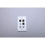 Commercial Electric White 6-Port 1-Decorator/Rocker/1-Duplex Plastic Wall Plate (1-Pack) - 5006-WH