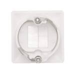 Commercial Electric 1-Gang Hole Saw Brush Plastic Wall Plate, White (5036-WH)