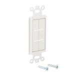 Commercial Electric 1-Gang White Flexible Cable Pass-Through Plastic Wall Plate Insert (DPPSIW-1F-1)