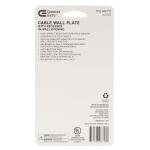 Commercial Electric 1-Gang White Cable Pass-Through Plastic Wall Plate with Recessed In-Wall Opening (DPPSSW-1BN-1)