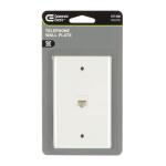 Commercial Electric 1-Gang White Telephone Plastic Wall Plate (DPPSSW-1P-1)