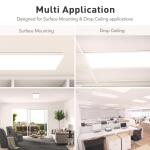 Commercial Electric 1 ft. x 4 ft. 40-Watt Dimmable White Integrated LED 4000 Lumens Frameless Flat Panel with Color Change 3CCT (19000000)