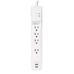 Commercial Electric 4 ft. 4-Outlet Surge Protector with USB, White (HDC404UWH)