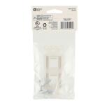 Commercial Electric 1-Gang 2-Port Plastic Wall Plate Insert, White (DPPSIW-1PP-1)