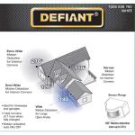 Defiant 180° White Motion Sensor Solar Powered Outdoor 2-Head LED Security Flood Light 1000 Lumens (DFI-0654-WH)