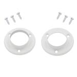 Everbilt 1-3/8 in. White Metal Pole Sockets (2-Pack) (15310)
