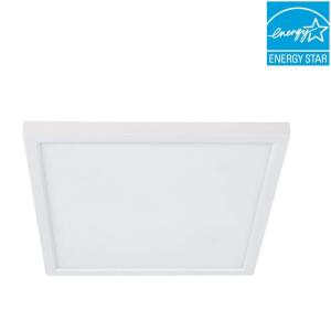 Feit Electric 10.5-Watt Integrated LED Flush Mount 7.5 in. White Square Dimmable Flat Panel Ceiling with Color Change 5CCT (74208/6WYCA)