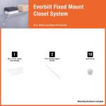 Everbilt 36 in. W to 36.82 in. W x 12 in. White Fixed Mount Shelf Kit Adjustable Wire Closet System (90219)