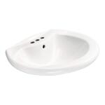 Glacier Bay White Vitreous China Shelburne 8.2 in. Pedestal Sink Basin