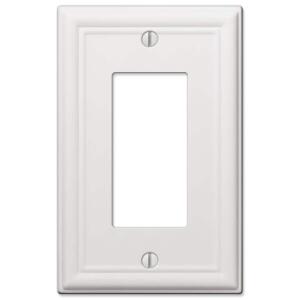Hampton Bay Ascher 1 Gang Rocker Steel Wall Plate - White (149RWHB)