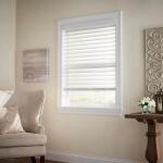 Home Decorators Collection White Cordless Premium Faux Wood blinds with 2.5 in. Slats - 35 in. W x 64 in. L (Actual Size 34.5 in. W x 64 in. L) (10793478361892)