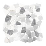 Jeffrey Court Waterfront White Pebble 11.125 in. x 11.125 in. Honed Marble Wall and Floor Mosaic Tile (0.859 sq. ft./Each) (95671)