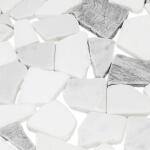 Jeffrey Court Waterfront White Pebble 11.125 in. x 11.125 in. Honed Marble Wall and Floor Mosaic Tile (0.859 sq. ft./Each) (95671)