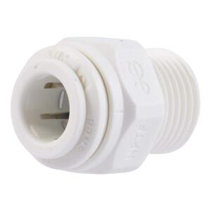 John Guest 3/8 in. O.D. Push-to-Connect x 3/8 in. MIP NPTF Polypropylene Adapter Fitting (PP011223WHD)