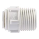 John Guest 3/8 in. O.D. Push-to-Connect x 1/2 in. MIP NPTF Polypropylene Adapter Fitting (PP011224WHD)