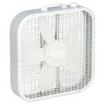 Lasko Save-Smart Energy Efficient 20 in. 3 Speed White Box Fan with Built-In Carry Handle (3733)