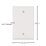 Leviton 1-Gang White Blank Plate Nylon Midway/Midsize Wall Plate (1-Pack) - R52-0PJ13-00W