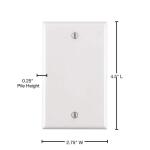 Leviton 1-Gang White Blank Plate Plastic Standard Wall Plate (1-Pack) - R52-88014-00W