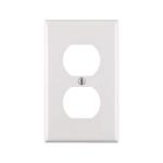Leviton 1-Gang White Duplex Outlet/Receptacle Plastic Standard Wall Plate (88003-00W) (1-Pack)