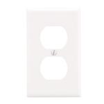 Leviton 1-Gang White Duplex Outlet/Receptacle Plastic Standard Wall Plate (88003-00W) (1-Pack)
