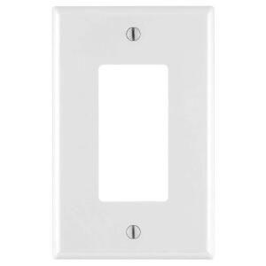Leviton 1-Gang White Decora/Rocker Nylon Midway/Midsize Wall Plate (0PJ26-00W) (1-Pack)
