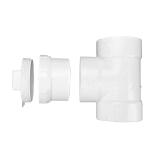 NDS PVC S&D Tee, 4 in. Hub X Hub X Hub (4P01)