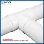 NDS PVC S&D Tee, 4 in. Hub X Hub X Hub (4P01)